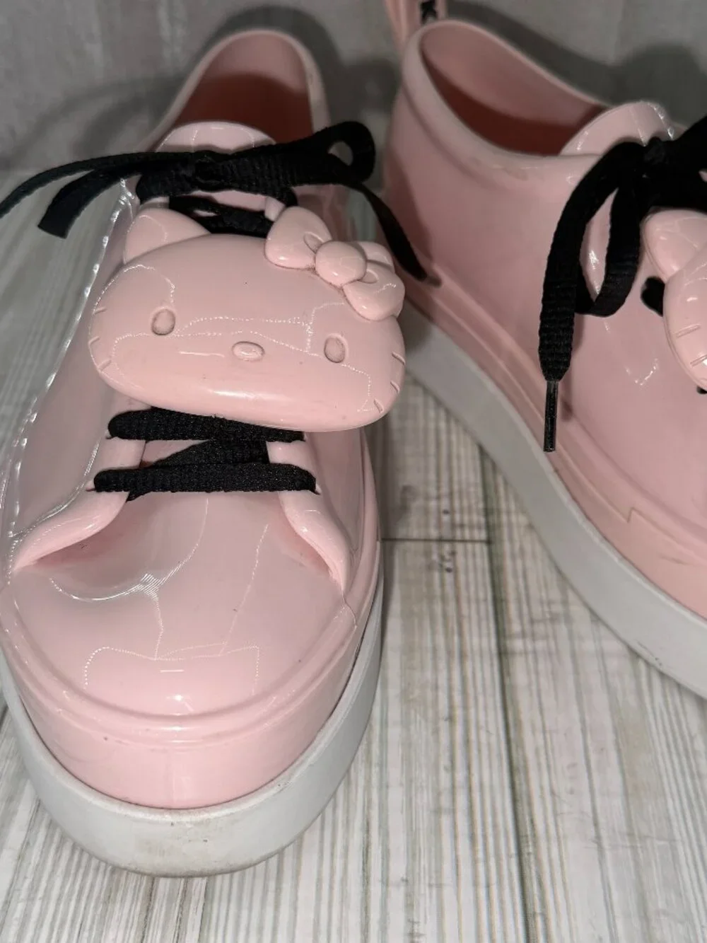 Melissa x Hello Kitty Pink Platform Jelly Shoes Women’s 7 EUR 38 Sanrio